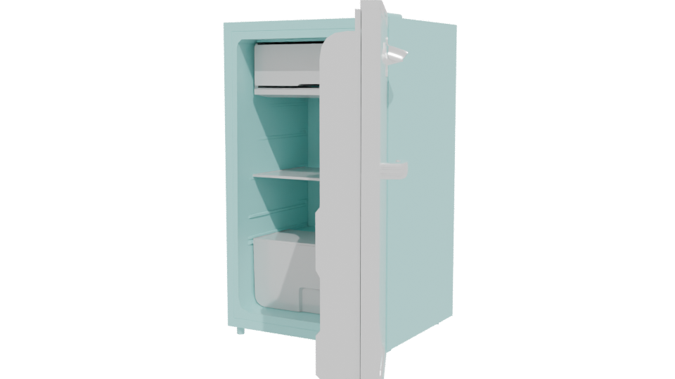 Compact Refrigerator Interior Model - Professional 3D Model Render 12