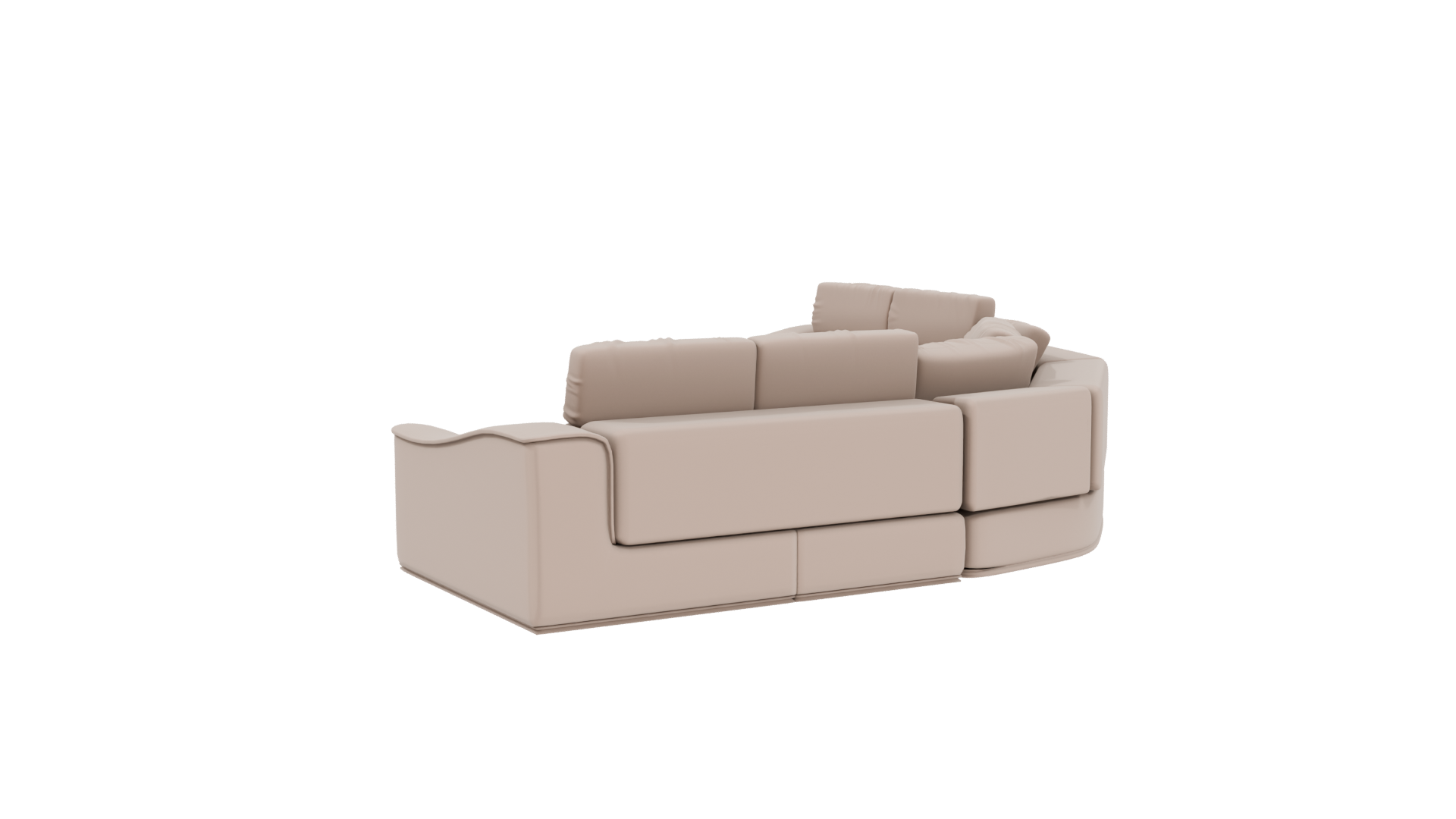 Stylish Modular Sofa 3D Model - Professional 3D Model Render 4
