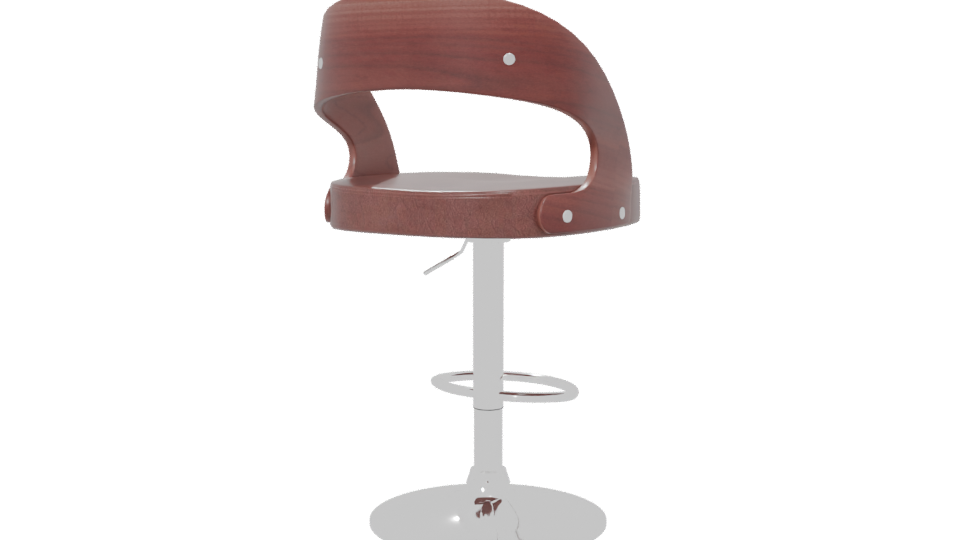 Stylish Modern Bar Stool 3D - Professional 3D Model Render 6