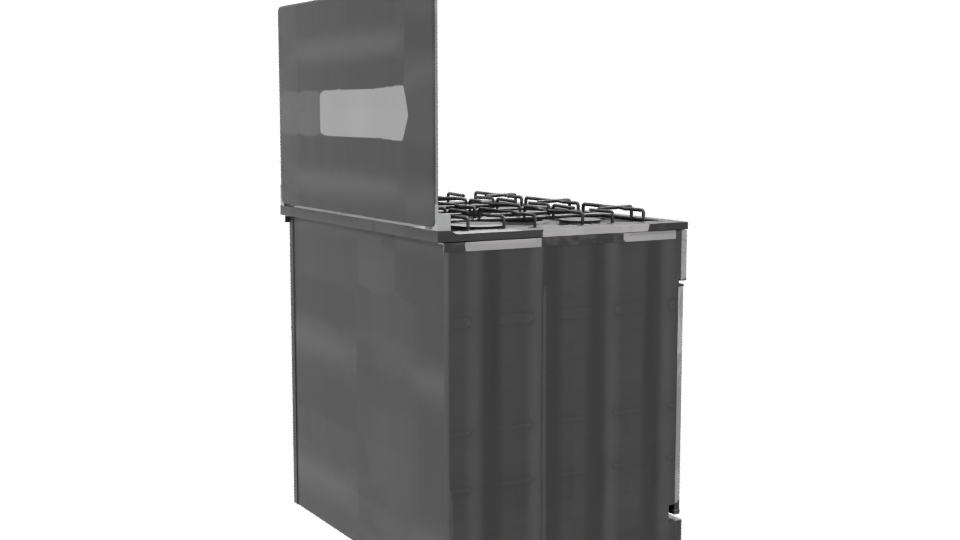 High-End Gas Range 3D Model - Professional 3D Model Render 7