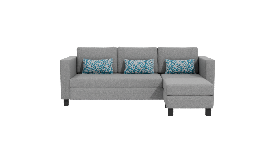 Stylish Grey Sofa 3D Model - Professional 3D Model Render 11