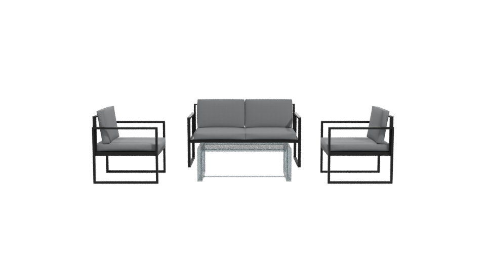 Contemporary Outdoor Furniture Set - Professional 3D Model Render 11