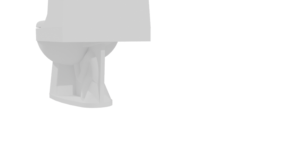 Minimalist Ceramic Toilet Model - Professional 3D Model Render 4