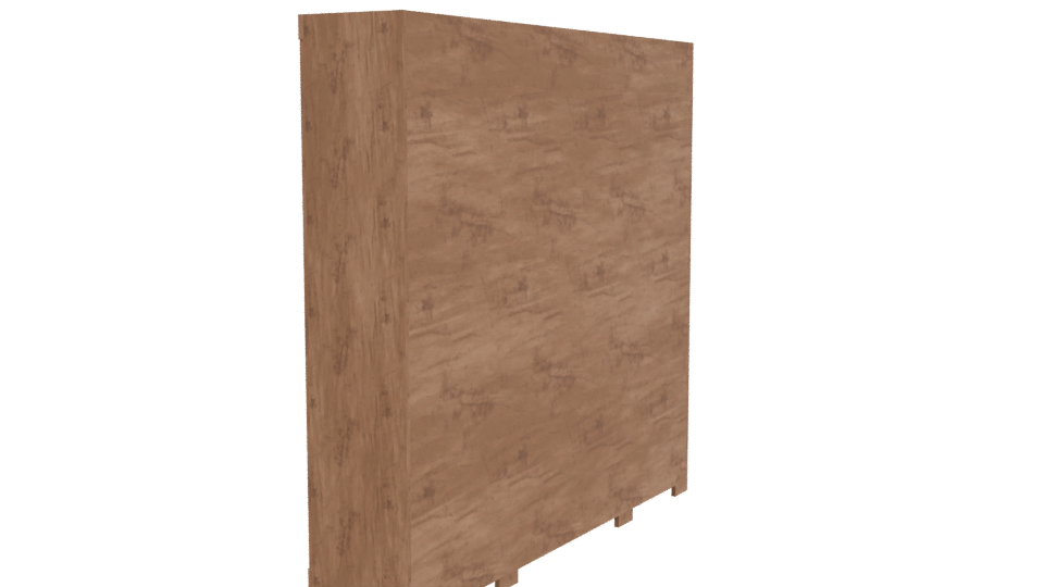 Contemporary Wooden Cabinet Model - Professional 3D Model Render 3