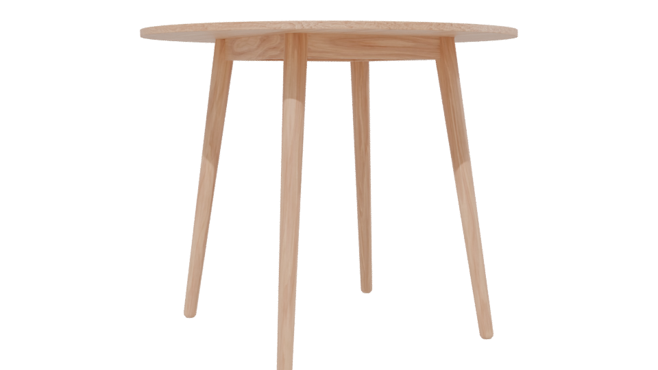 Stylish Wooden Dining Table 3D - Professional 3D Model Render 13