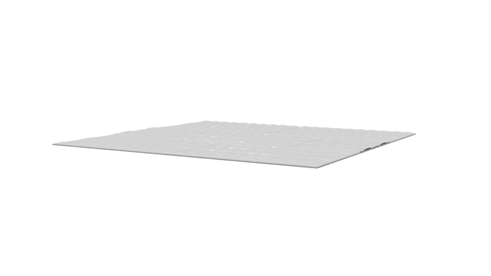 Ceramic White Waves Tile 3D - Professional 3D Model Render 6