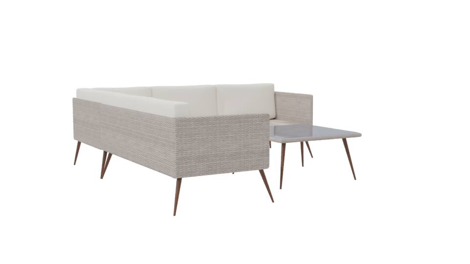 Stylish Outdoor Sofa Set 3D - Professional 3D Model Render 7