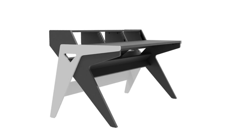 Minimalist Study Desk Model - Professional 3D Model Render 9