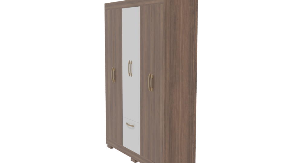 Stylish Wooden Storage Cabinet 3D - Professional 3D Model Render 13