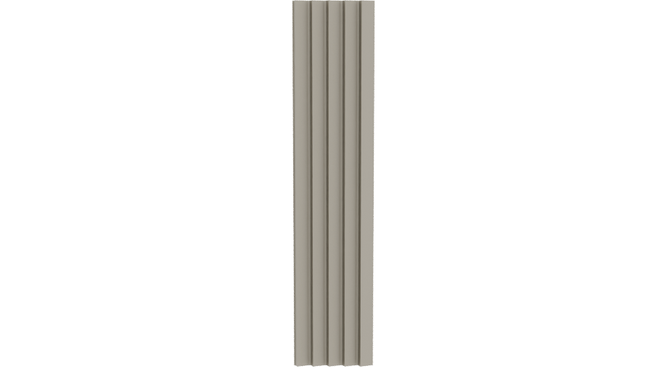 Stylized Vertical Slatted Column Model - Professional 3D Model Render 5
