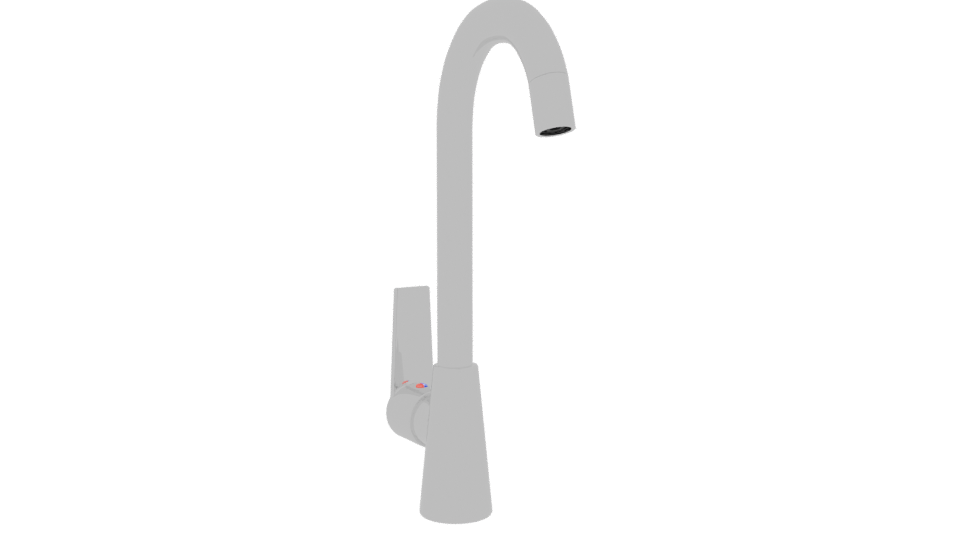 Stylish Modern Kitchen Faucet 3D - Professional 3D Model Render 7