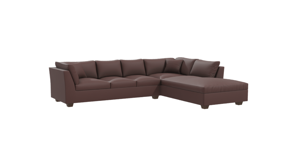 Modern L-Shape Sofa Model - Professional 3D Model Render 10