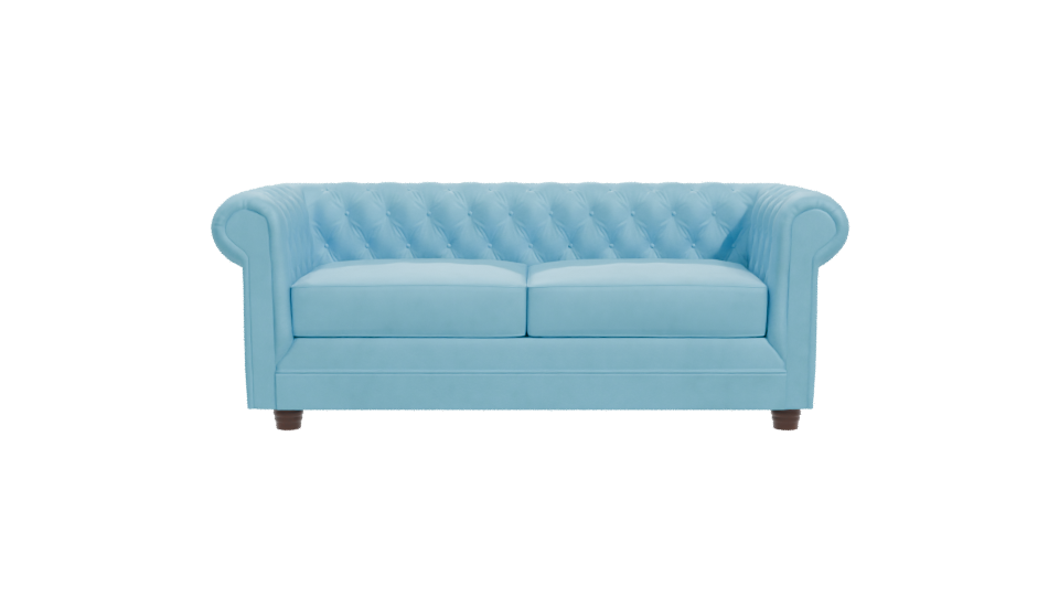 Elegant Blue Sofa 3D Model - Professional 3D Model Render 11