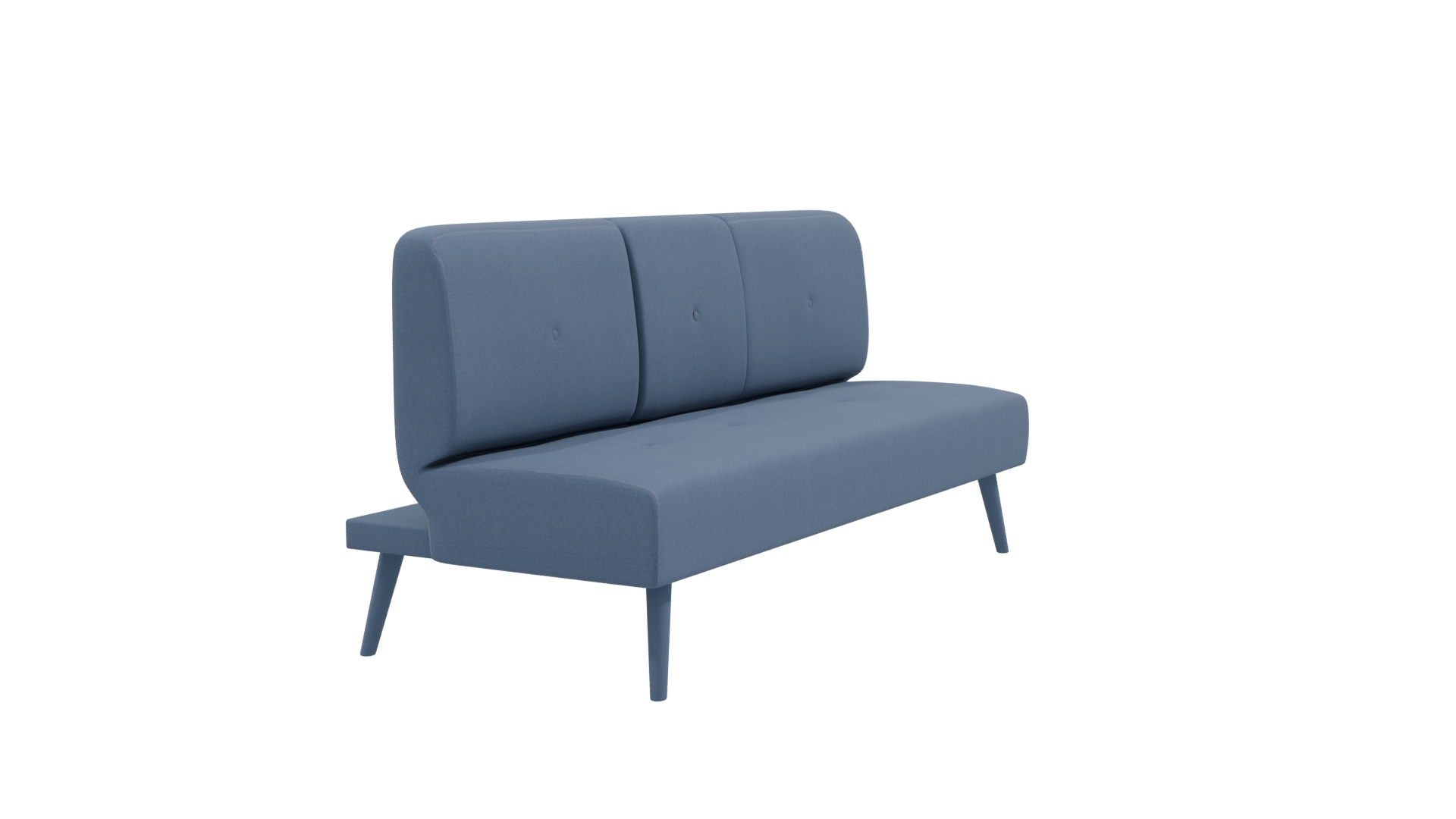 Blue Futon Sofa 3D Model - Professional 3D Model Render 9
