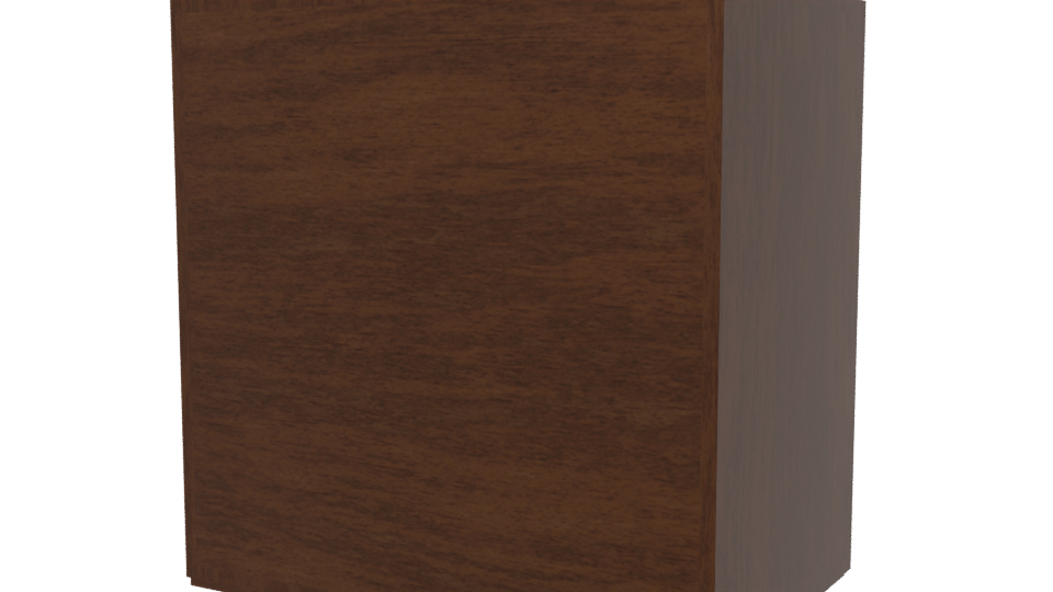 Stylish Wooden Nightstand Model - Professional 3D Model Render 6