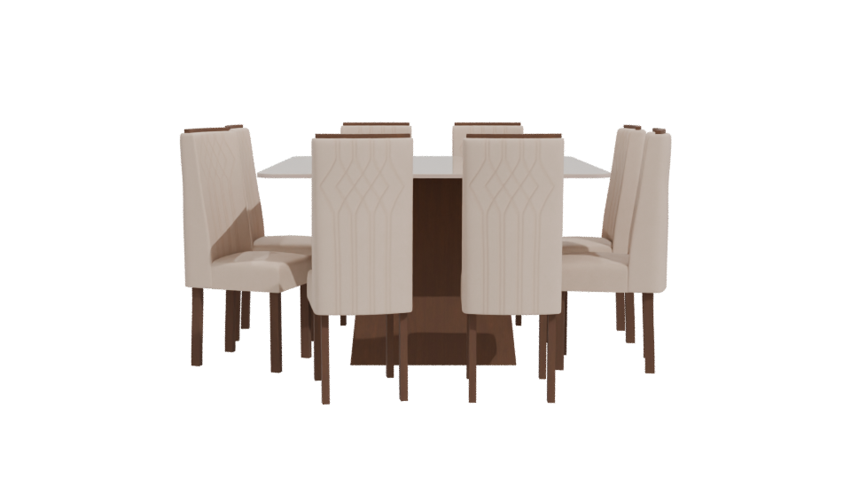 Stylish Dining Table Set 3D - Professional 3D Model Render 11