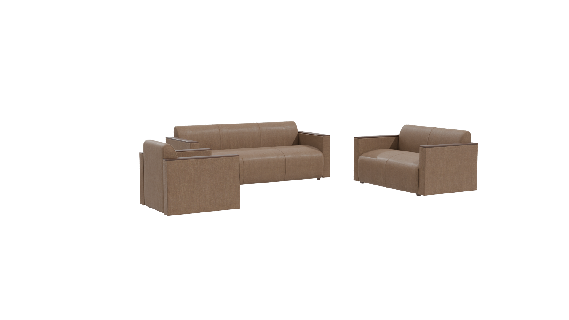 Contemporary Fabric Sofa Set 3D - Professional 3D Model Render 10