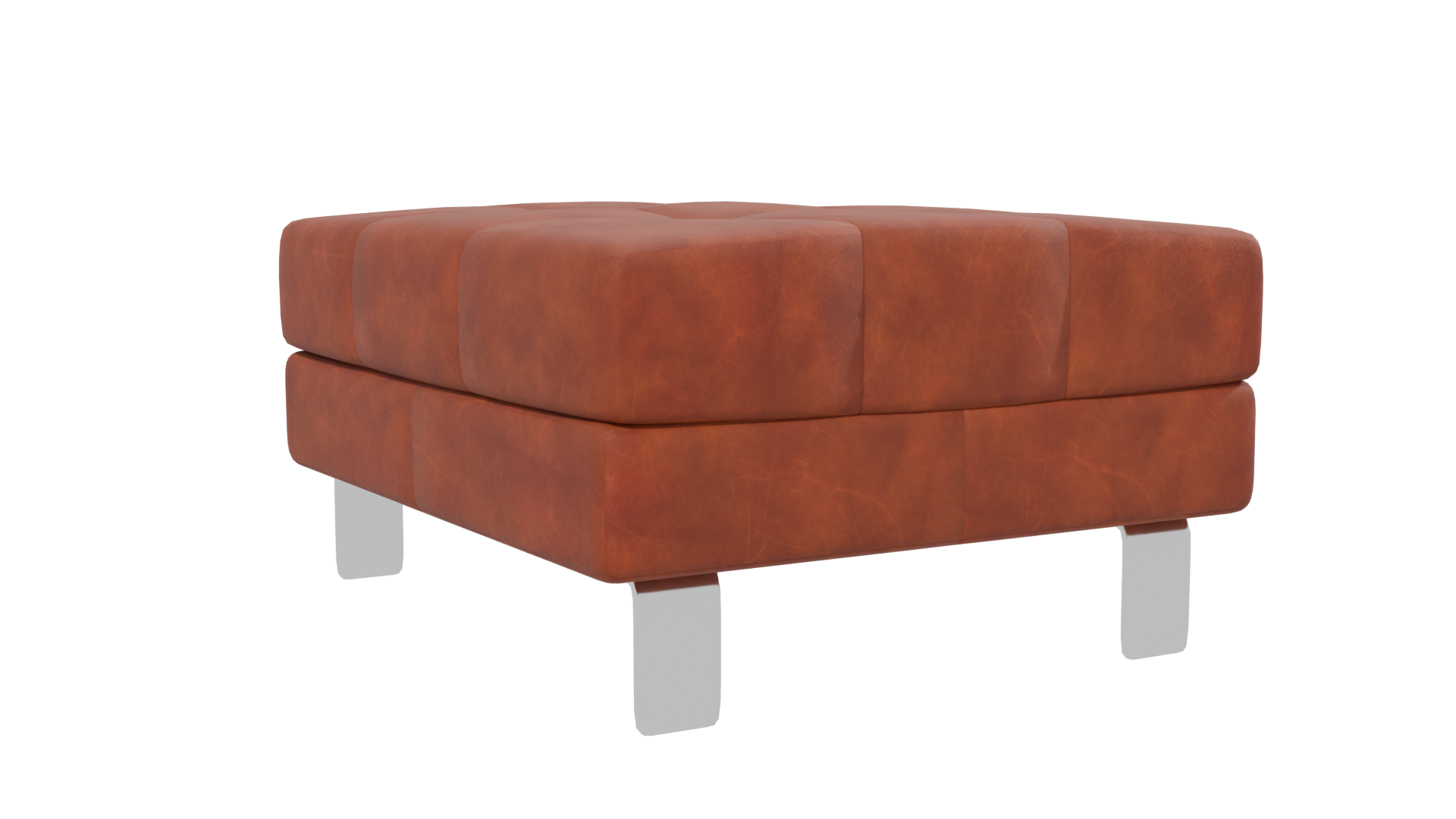 Stylish Leather Ottoman 3D Model - Professional 3D Model Render 13