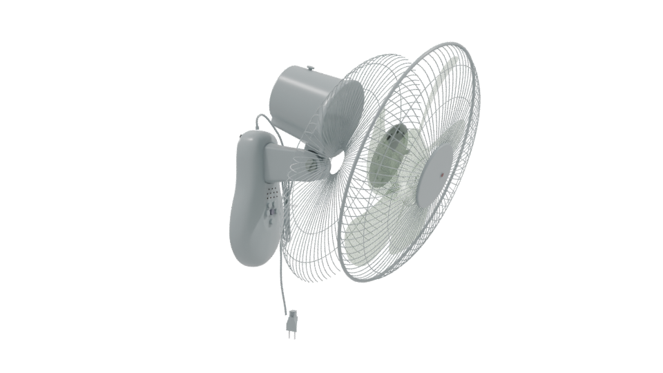 Stylish Wall Mount Fan Model - Professional 3D Model Render 9
