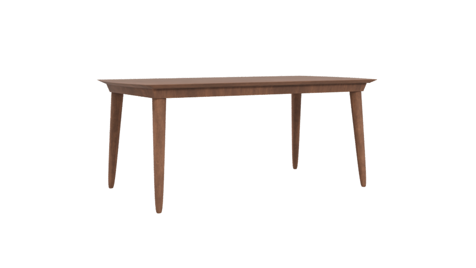 Contemporary Wooden Dining Table 3D - Professional 3D Model Render 4