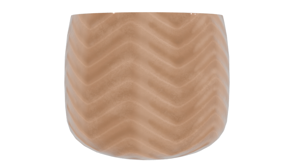 Stylish Metallic Planter Model - Professional 3D Model Render 10