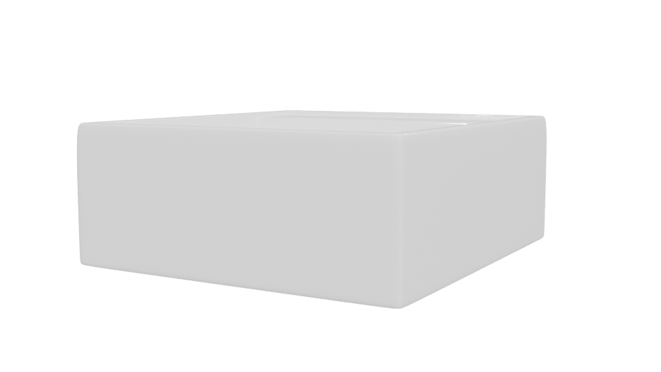 Minimalist Ceramic Sink Model - Professional 3D Model Render 12