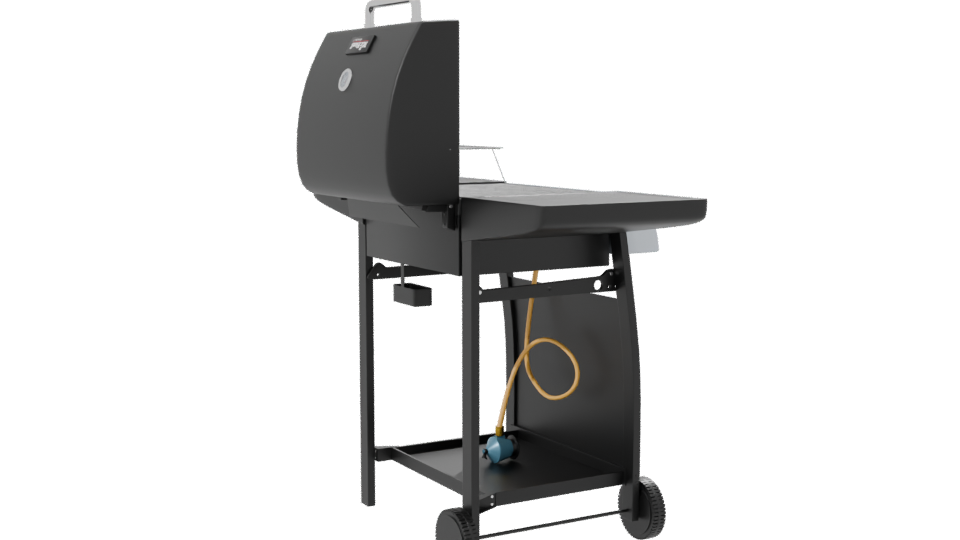 Gas Grill 2 Burners 3D Model - Professional 3D Model Render 7