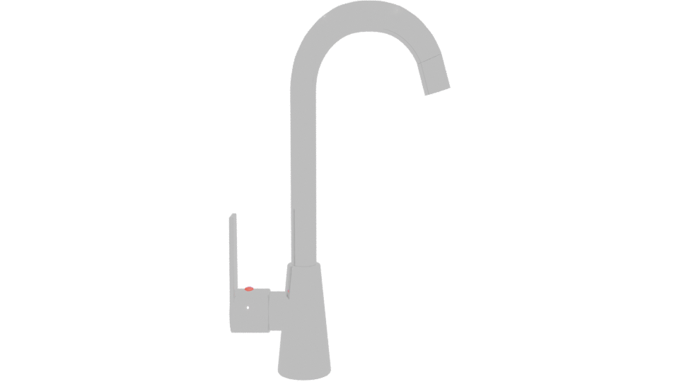 Stylish Modern Kitchen Faucet 3D - Professional 3D Model Render 5