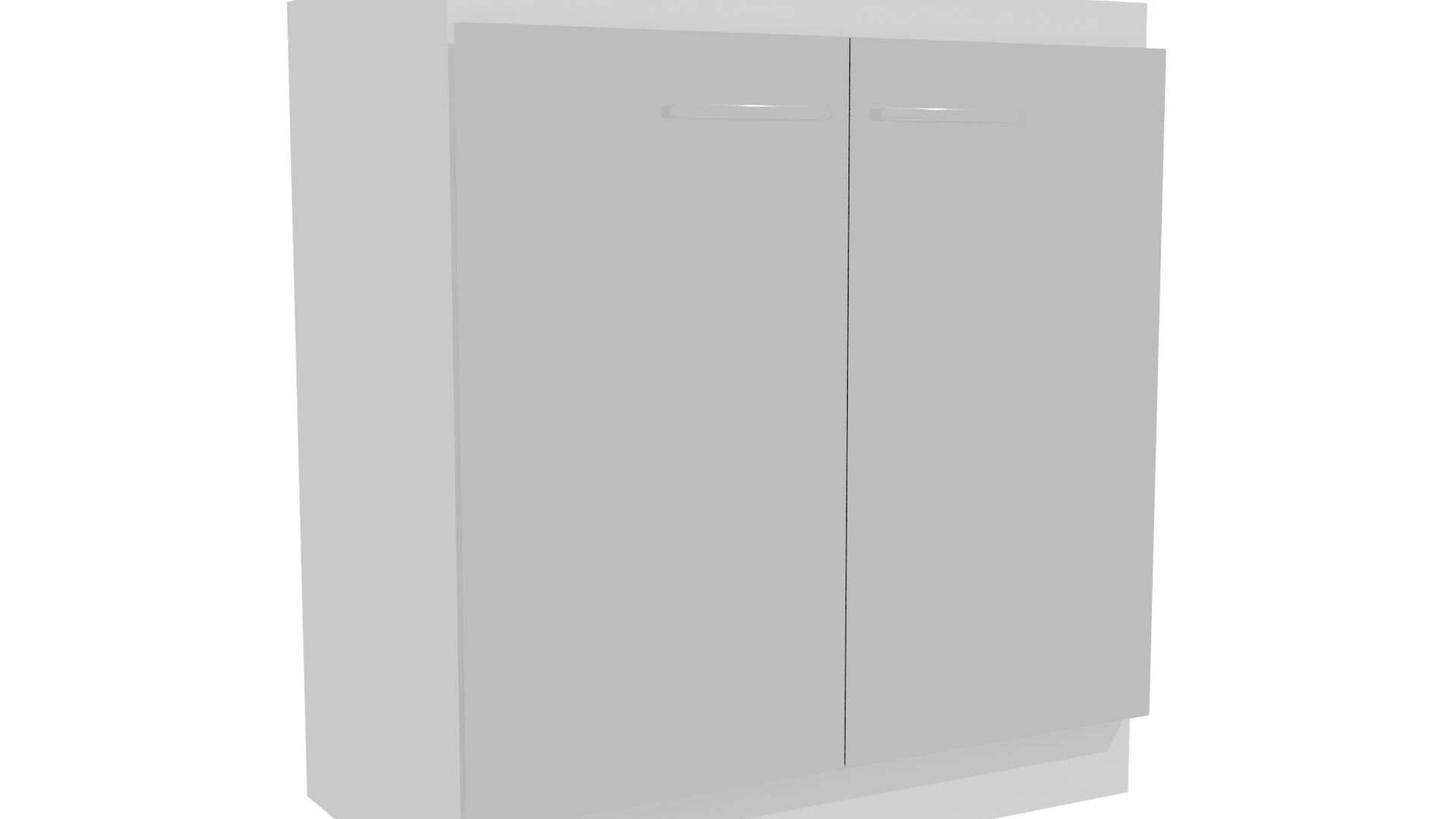 Minimalist Two-Door Cabinet Model - Professional 3D Model Render 10