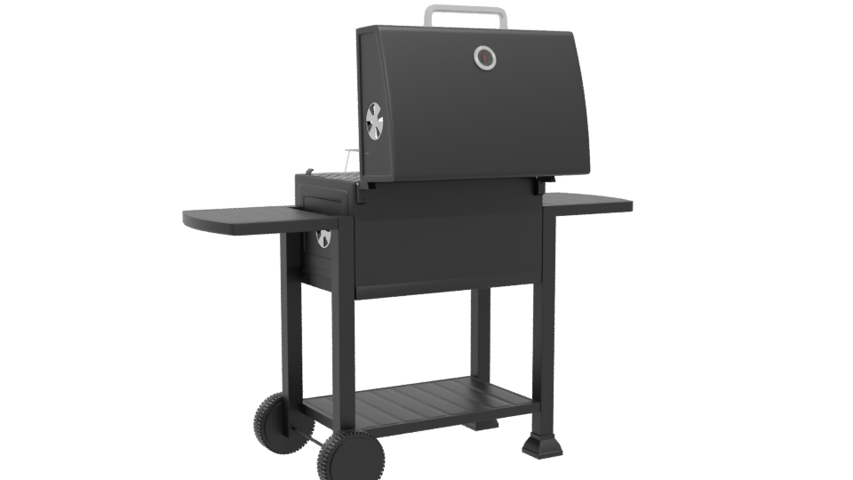 Portable Charcoal Grill 3D Model - Professional 3D Model Render 4