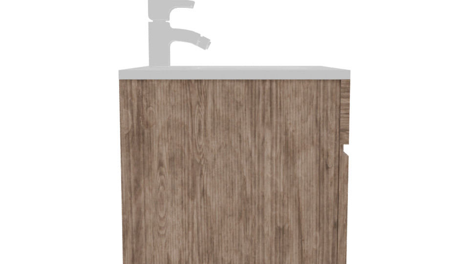 Stylish Wooden Sink Vanity 3D - Professional 3D Model Render 8