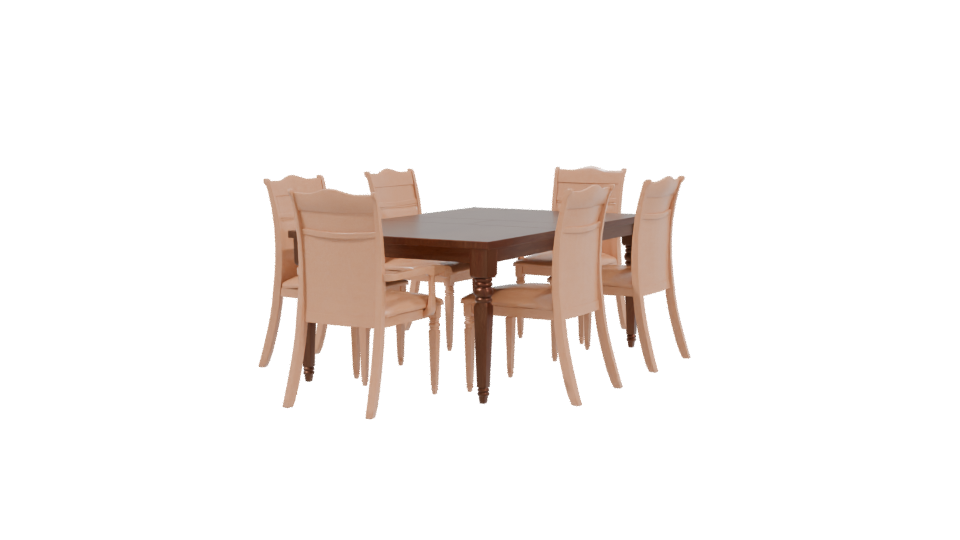 Oxford Dining Set 3D Model - Professional 3D Model Render 3