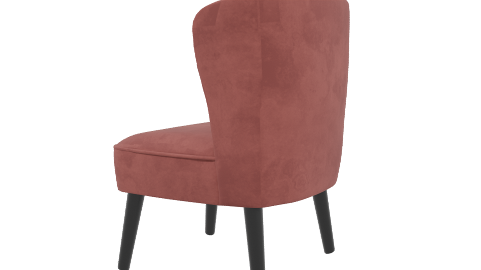 Stylish Fabric Accent Chair 3D Model - Professional 3D Model Render 3