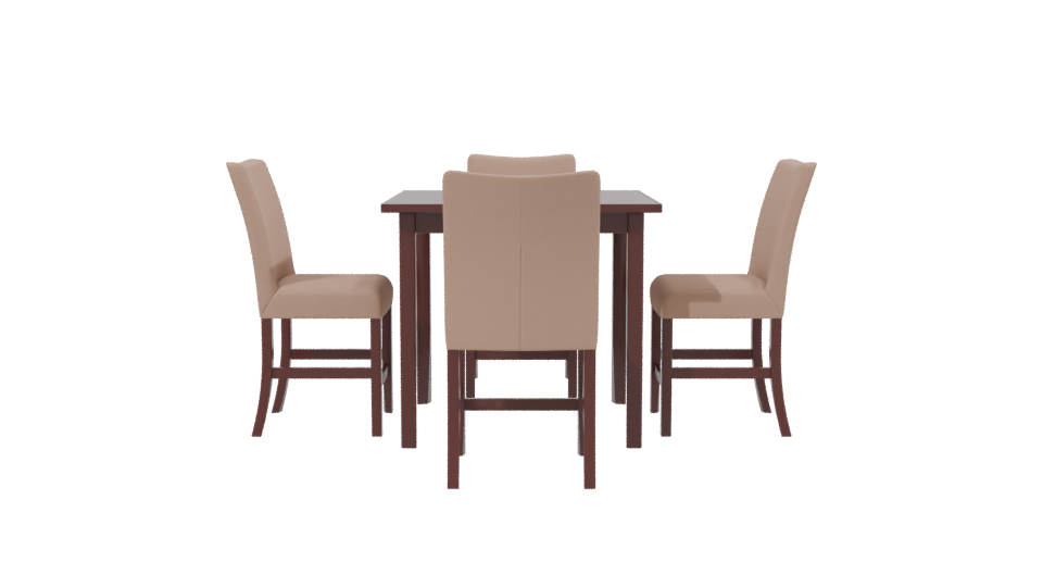 Stylish Dining Table Set 3D - Professional 3D Model Render 2