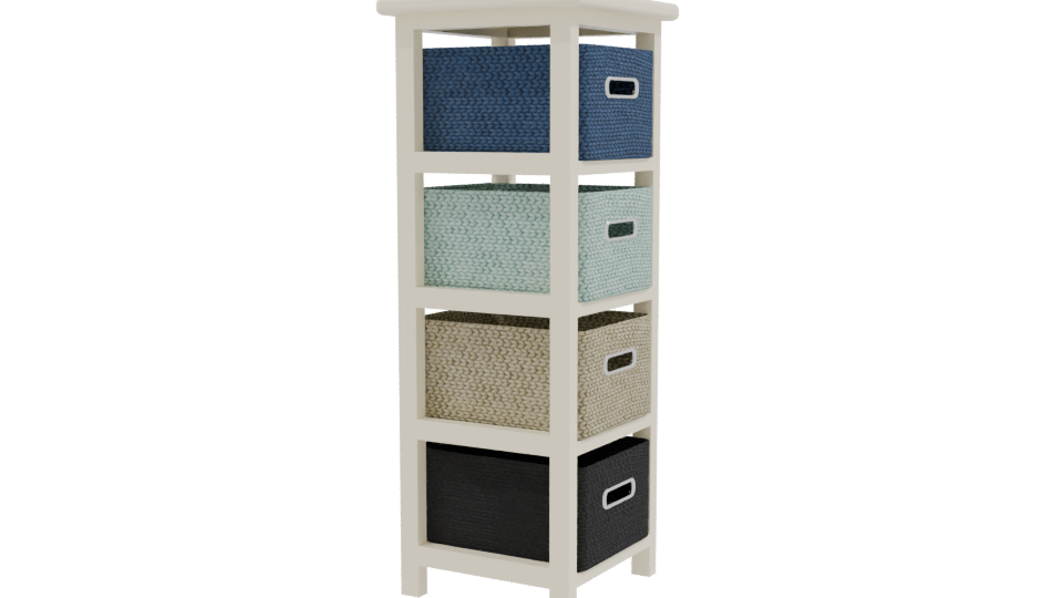 Multi-Drawer Storage Unit 3D - Professional 3D Model Render 9