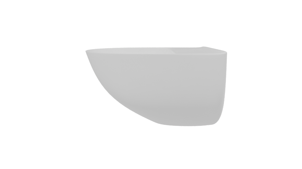 Minimalist White Bathroom Sink Model - Professional 3D Model Render 2