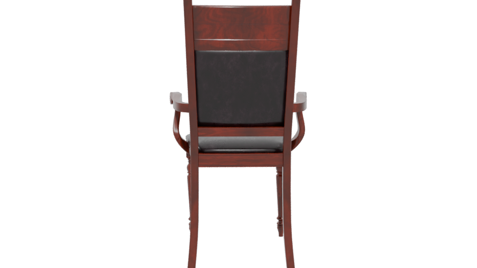 Elegant Wooden Armchair 3D Model - Professional 3D Model Render 5