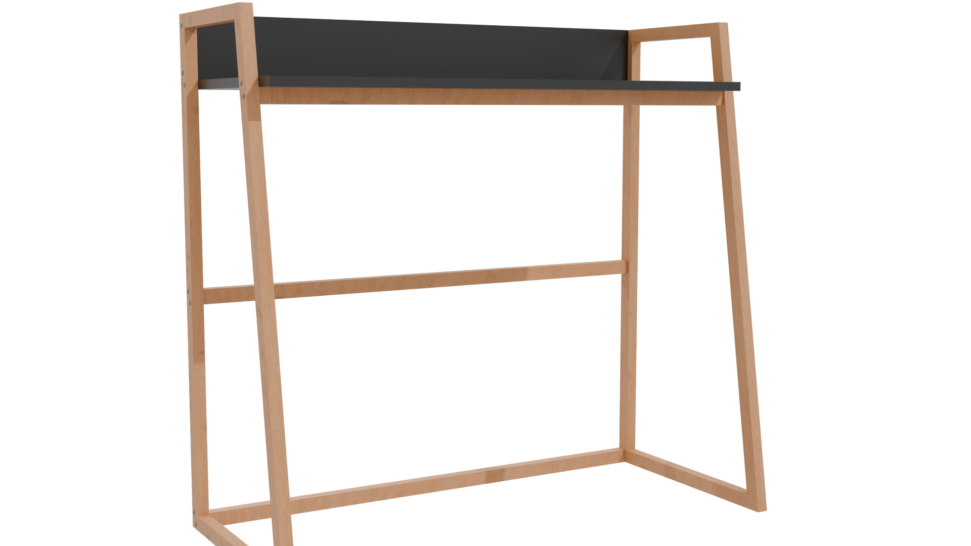 Minimalist Wooden Desk Model - Professional 3D Model Render 10