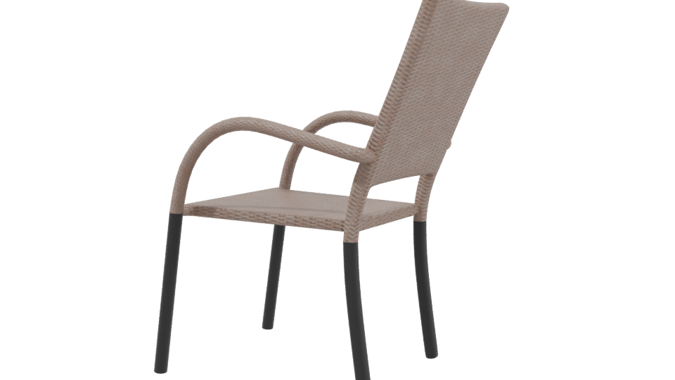 Contemporary Outdoor Dining Chair 3D Model - Professional 3D Model Render 3