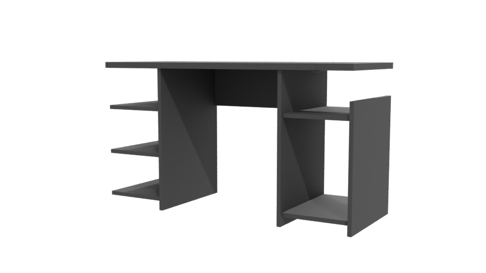 Black Gaming Desk Model 3D - Professional 3D Model Render 12