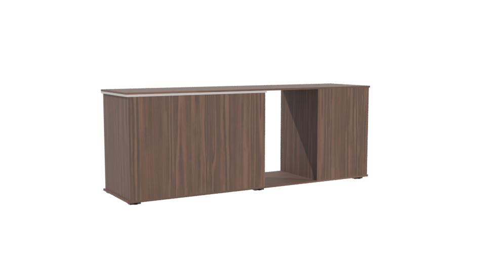 Modern Minimalist TV Console Unit - Professional 3D Model Render 4