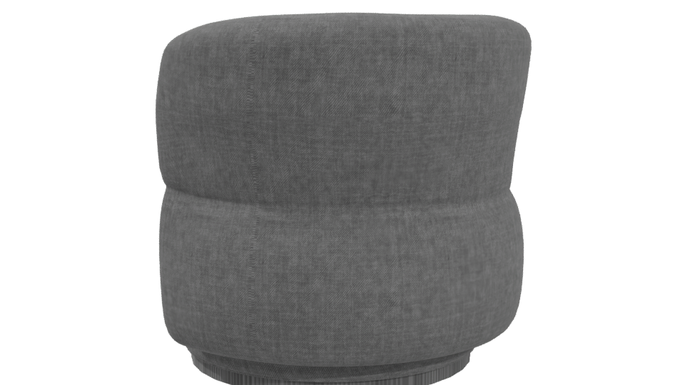Contemporary Fabric Accent Chair 3D Model - Professional 3D Model Render 4