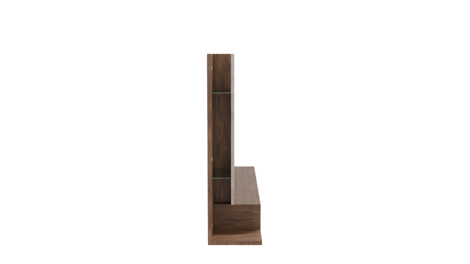 Stylish Wooden Display Unit 3D - Professional 3D Model Render 8