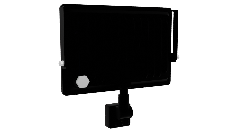 LED Floodlight with Motion Sensor - Professional 3D Model Render 4