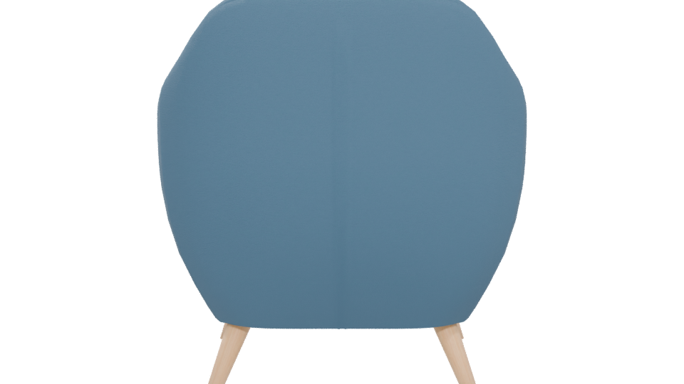 Stylish Blue Accent Chair 3D - Professional 3D Model Render 5