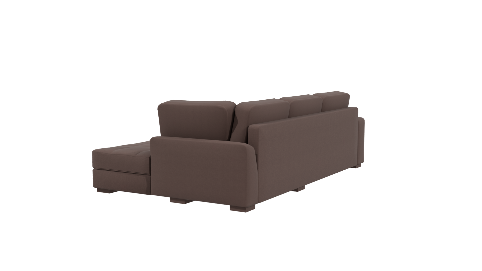 Modern L-Shaped Fabric Sofa 3D Model - Professional 3D Model Render 3