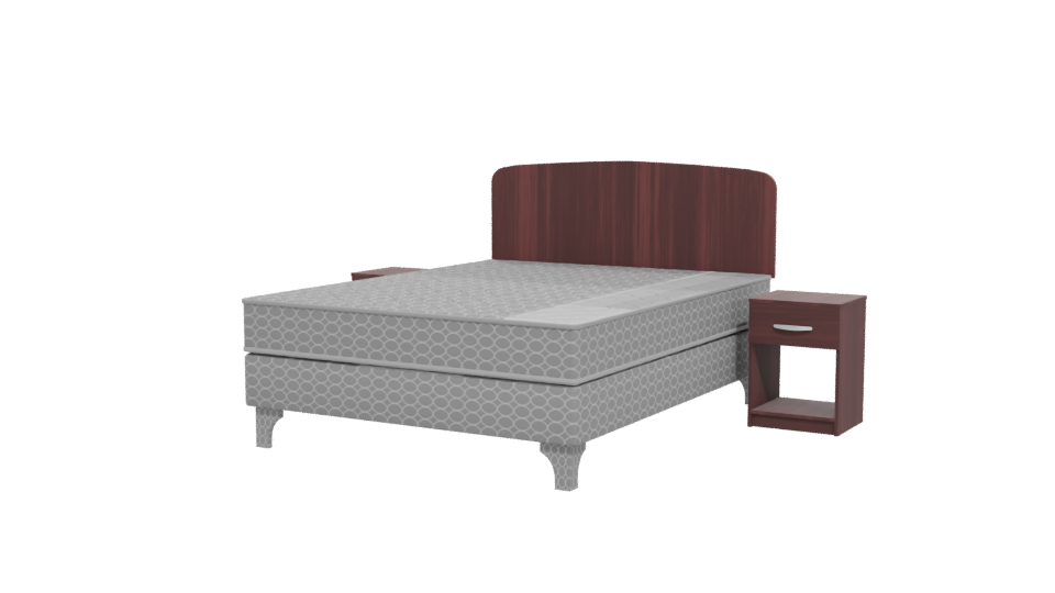 Stylish Bedroom Bed 3D Model - Professional 3D Model Render 12