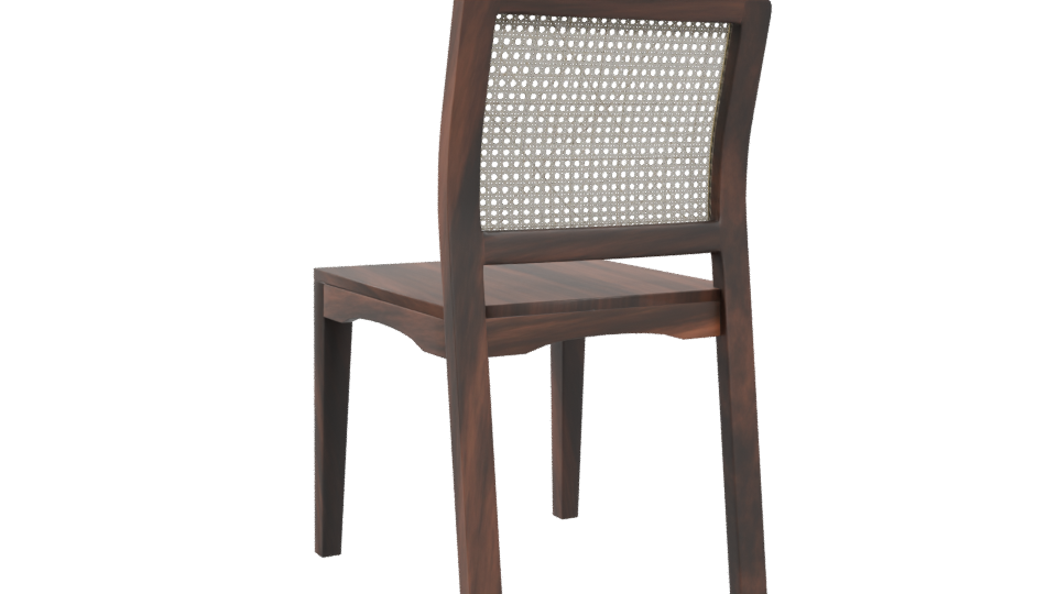 Elegant Wooden Dining Chair 3D - Professional 3D Model Render 4