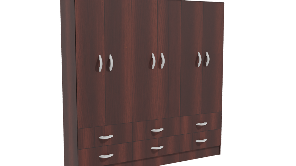 Stylish Wooden Storage Cabinet 3D - Professional 3D Model Render 10