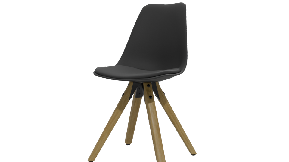 Stylish Modern Black Chair 3D - Professional 3D Model Render 12